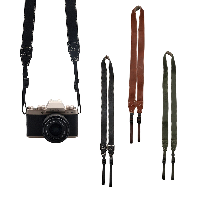 Camera Strap Leather - العالمي قابل للتعديل خمر بو الجلود