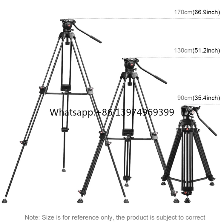 Fluid Head Tripod - حامل ثلاثي القوائم من الألومنيوم عالي