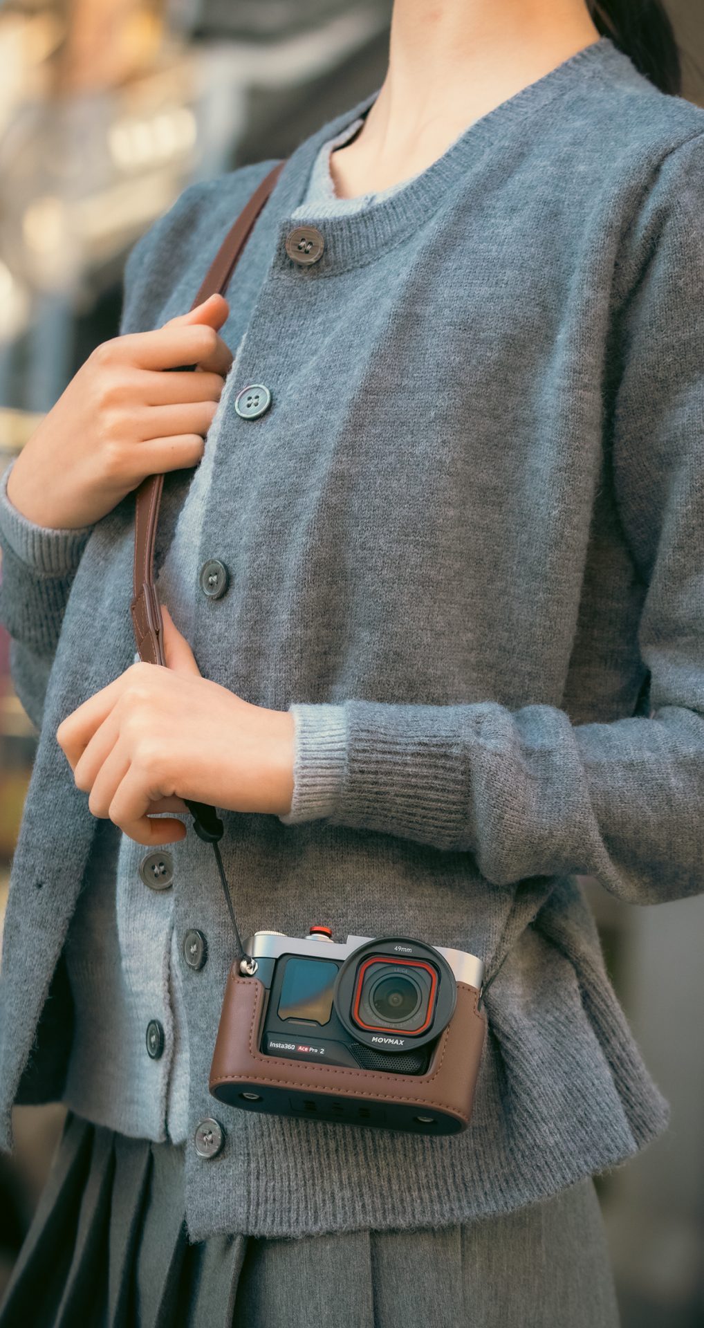 Camera Strap Leather - غطاء Movmax Vintage Cage من الجلد