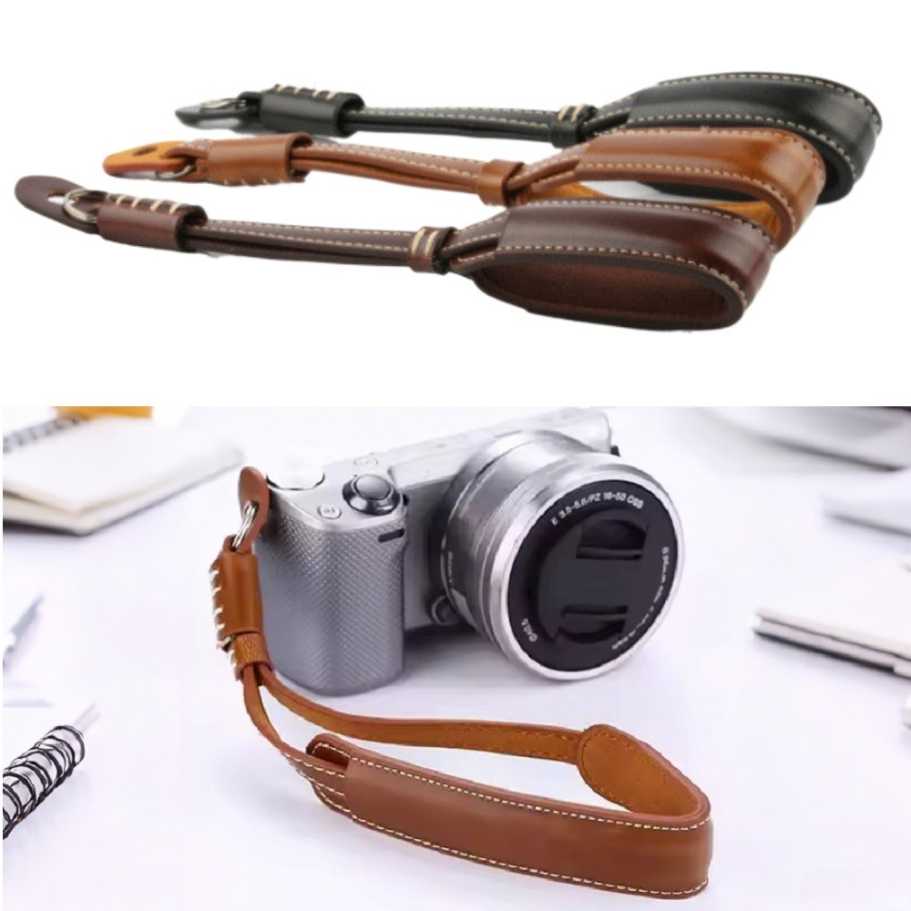 Camera Strap Leather - حزام معصم للكاميرا سريع التحرير، حبل