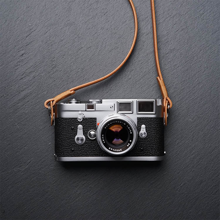 Camera Strap Leather - حزام كاميرا يدوي الصنع من الجلد