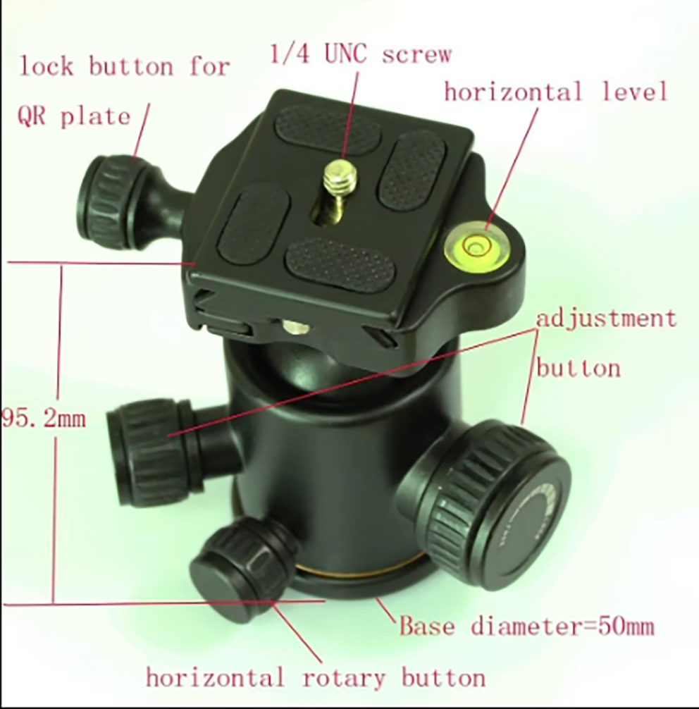Fluid Head Tripod - كاميرا تصوير فوتوغرافي من الألومنيوم، حامل