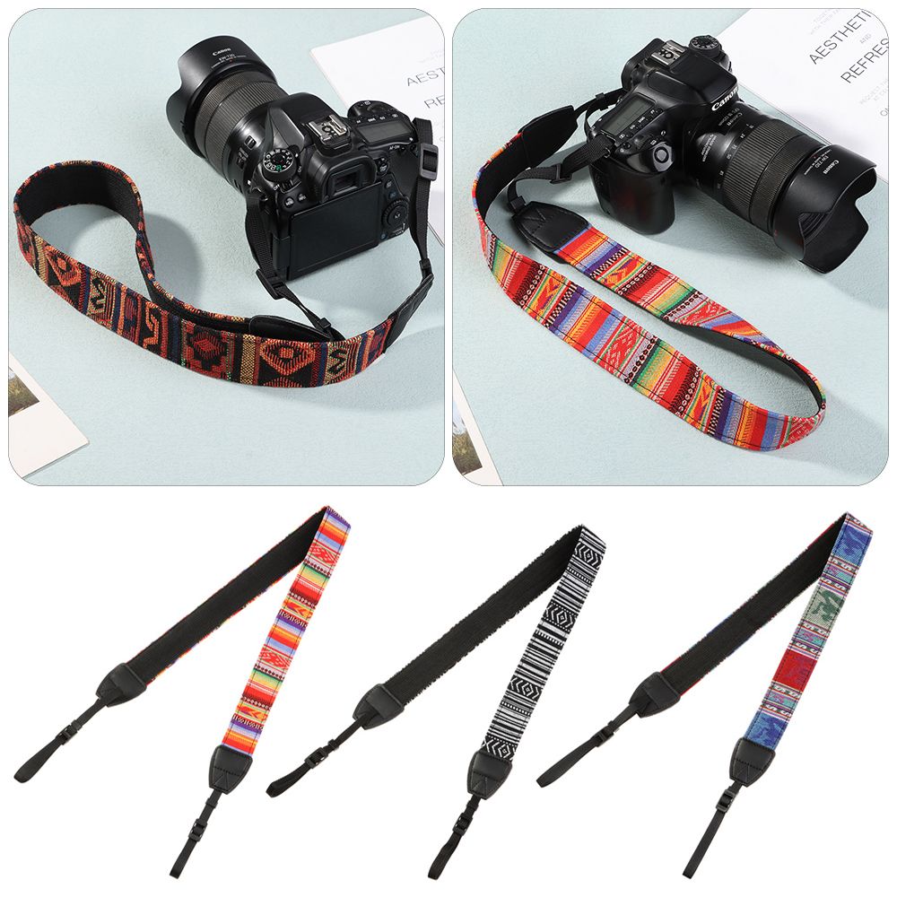 Camera Strap Leather - حزام كتف للكاميرا بتصميم عرقي قابل