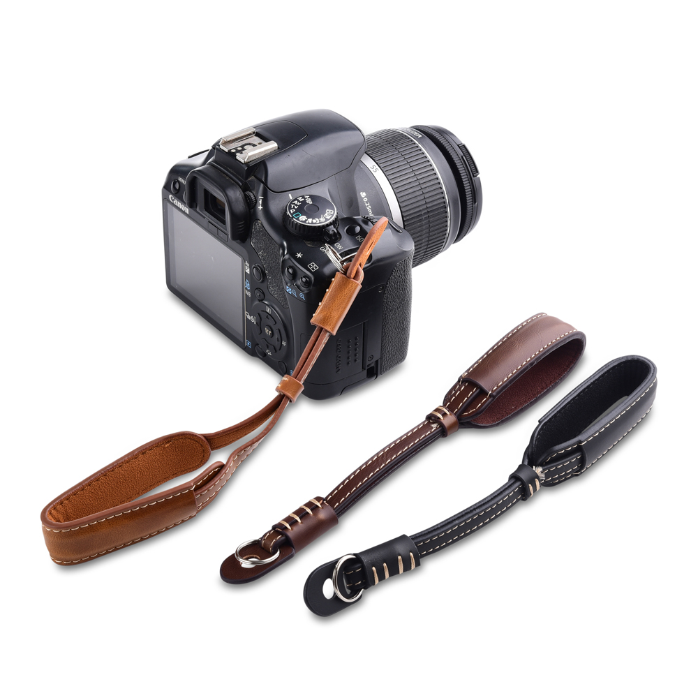 كاميرا جلدية اليد شريط للرسغ ق - مراجعة Camera Strap Leather وسعره
