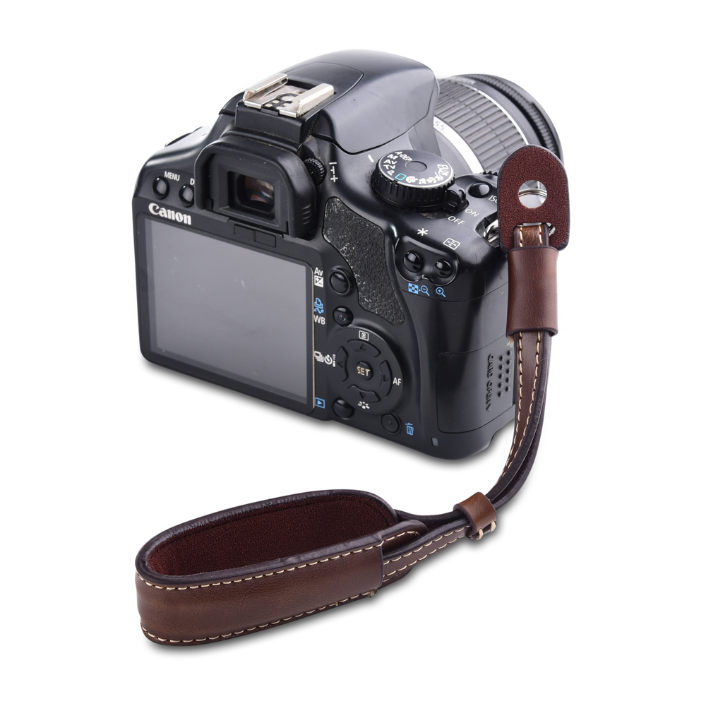 كاميرا جلدية اليد شريط للرسغ ق - مراجعة Camera Strap Leather وسعره