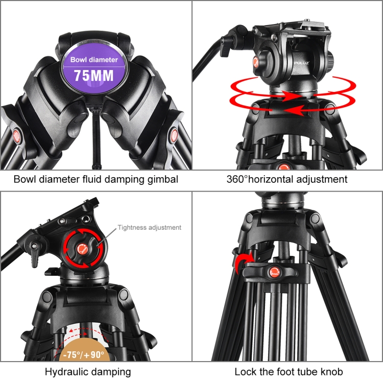 حامل ثلاثي القوائم من الألومني - مراجعة Fluid Head Tripod وسعره