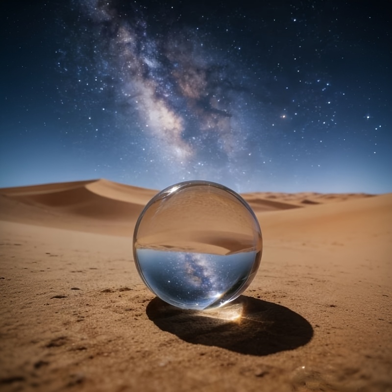 كرة كريستال شفافة للتصوير الفو - مراجعة Lens Ball Crystal وسعره