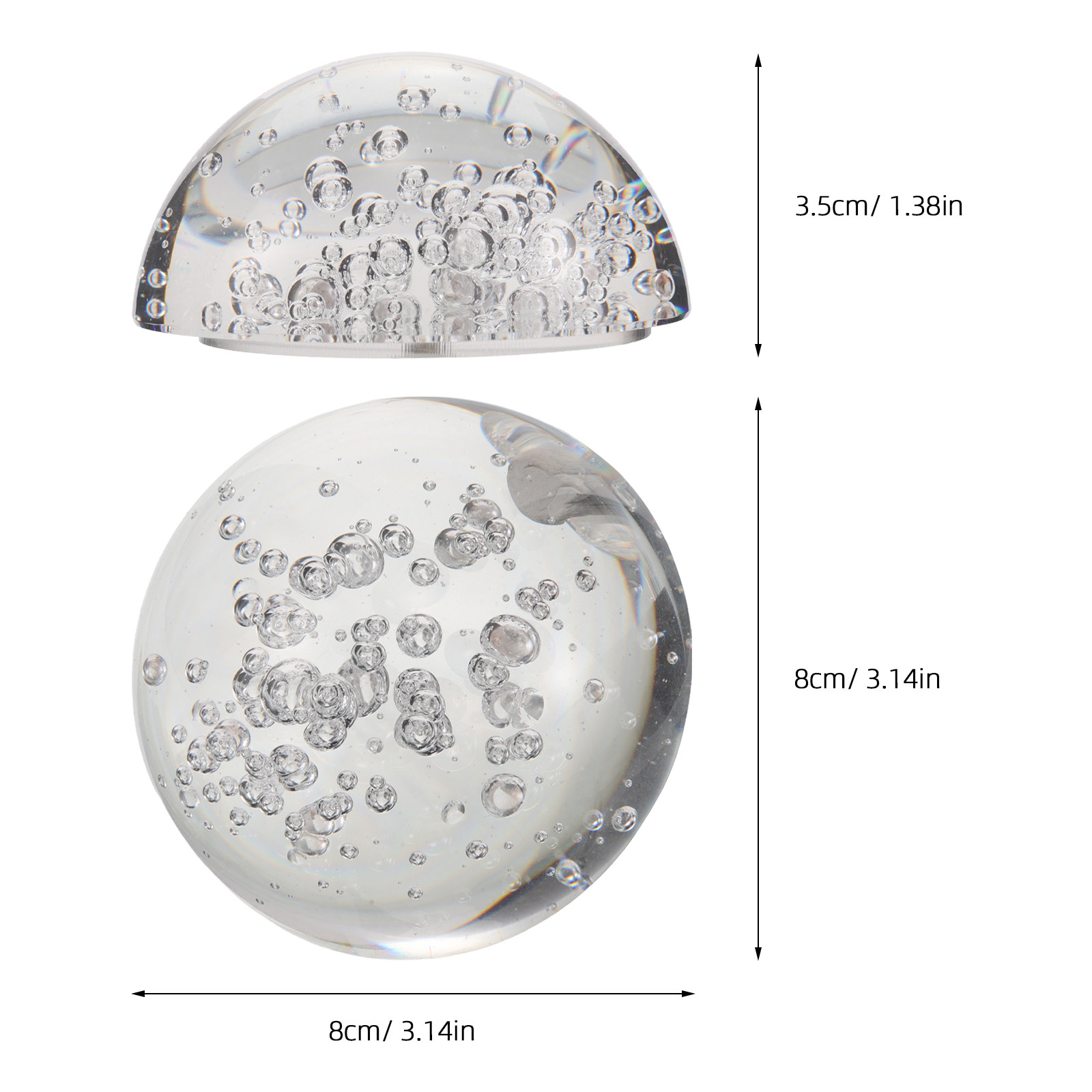 كرة كريستالية نصفية شفافة بقطر - مراجعة Lens Ball Crystal وسعره