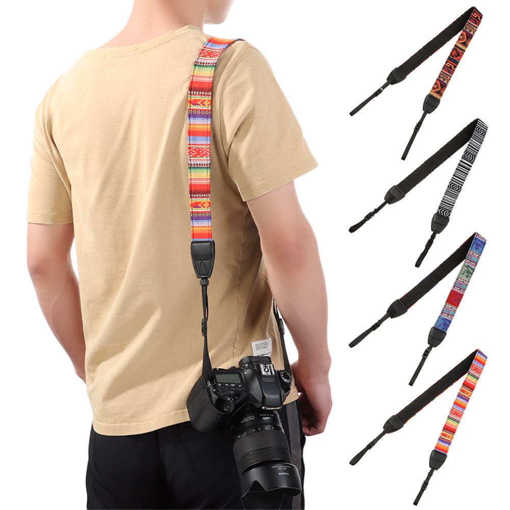 حزام كتف للكاميرا بتصميم عرقي  - مراجعة Camera Strap Leather وسعره